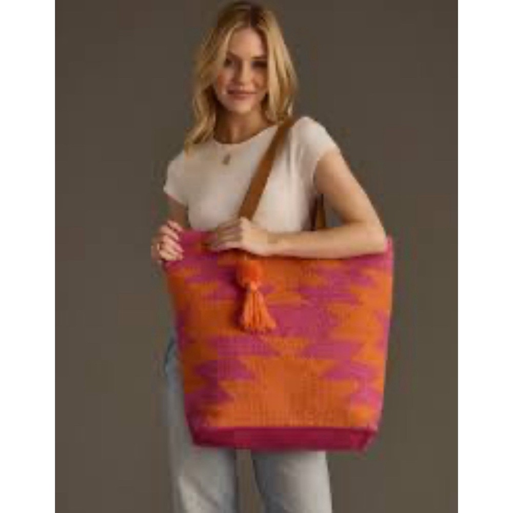 Panache Boho Gypsy Long Large Lima Tote Aztec Southwestern Tapestry - Picture 13 of 13